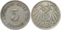 5 Pfennig 1909 J       "R"