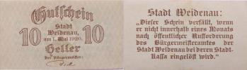 Vidnava (Weidenau) - 10 Heller 1.5.1920