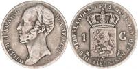 1 Gulden 1845              KM 66   Ag 945