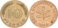10 Pfennig 1949 F - Bank Deutscher Länder KM 103