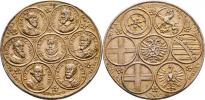 Medaile 1607 - medailonky císaře a kurfiřtů