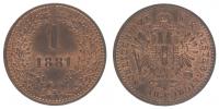 1 Krejcar 1881 b.zn.