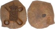 Belgie - Královský erb Leopolda podloženy basebolovou pálkou a či nkou Cu nepravidel. tvaru 35x38 mm