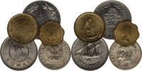 20 Chetrums 1974 - F.A.O.; +Ceylon - 2 Cents 1957; +Kuwait - 100