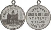 Nesign. - upomínková medaile s Průmyslovým palácem