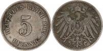 5 Pfennig 1909 J       "R"