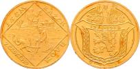 Španiel - dvoudukátová medaile na 10 let ČSR 1928 -
