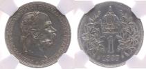 1 Koruna 1897 b.zn._NGC: UNC Details