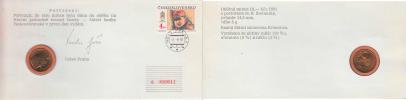 10 Kčs 1991 - Štefánik - karta s mincí a razítkovanou