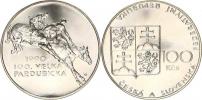 100 Kčs 1990 - Velká pardubická  (Federální znak)    kapsle