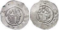Vladislav II. (1140-58-74). Denár knížecí, na rubu vlevo písmeno E. Cach-587. dr. nedor.