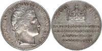 Malý žeton na českou korunovaci 7.9. 1836 v Praze   Ag 18 mm