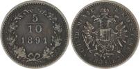 5/10 kr. 1891 b.zn.