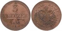 3 Krejcar 1851 A