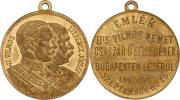 Medailka na návštěvu Viléma II. v Budapešti 1897 -