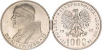 1 000 Zlotych 1982 - papež Jan Pawel II. Y. 144