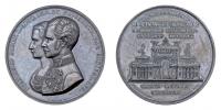 Broggi a Cebeda - medaile na návštěvu Milána 1857 -