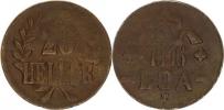 20 Heller 1916 T - mosaz  typ: malá koruna