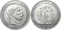 5 Koruna 1907 KB - korunovační     "sbírková"_zc. nep. hr.