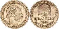 20 kr. 1868 GYF - MAGYAR KIRÁLYI "R"