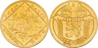 Španiel - dvoudukátová medaile na 10 let ČSR 1928 -