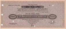 Bon ČSR ze dne 25.12.1924 na 100.000 Korun