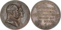 Wilhelm I. a Augusta - medaile na stř.svatbu (1854) -