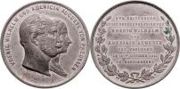 Wilhelm I. a Augusta - medaile na korunovaci 1861 -