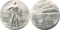 25 Markkaa 1978 KN - MS v lyžování Lahti      KM 56     Ag 500  2