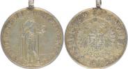 Medaile na říšský den 1589 - stojící císař zprava