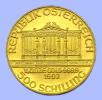 Rakousko, 1/4 unce ryzího zlata, 500 Schilling 1992