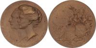 Nesign. - svatební medaile 8.II.1908 - dvojportrét