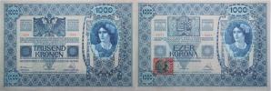 1000 Koruna 1902 - kolek 10 Kor.