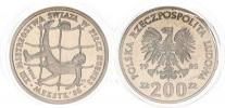 200 Zlotych 1985 - MS ve fotbale    "PRÓBA"      KM Pr513