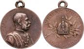 Neuberger - AR medailka na 50 let vlády 1898 - poprsí