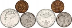 20 Francs 1935 - BELGIQUE; +1 Franc 1922; +50 Centimes 1959 3 ks