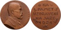 Čejka - AE medaile na paměť uzdravení na jaře 1921 -