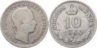 10 kr. 1860 V         "R"_mělce ražený portrét