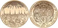 Tolar b.l.(1717) - pohled na město / 4 erby jako KM 350 "REPLIKA 1973" Ag 835 50 mm 34