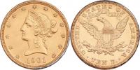 10 Dolar 1901 - hlava Liberty