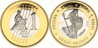 1 Euro 2003 - stoj. Britannia s trojzubcem    "SPECIMEN"  bimetal