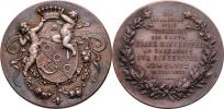 Nesign. - medaile na svatbu v Kamenici 19.VI.1900 -