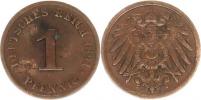 1 Pfennig 1891 J         "R"_patina