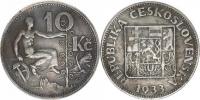 10 Kč 1933        "Falzum"   patin. kov Sn+Pb ?   11