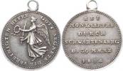 Ag medaile - Bei Montmartre durch Schwarzenberg 30. Marz 1814