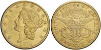 USA. 20 dollar 1873 CC (33,42 g). KM-74.2. škr., n. hry