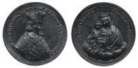 Medaile 1721 k beatifikaci sv. Jana Nepomuckého.  A: Poprsí sv. J
