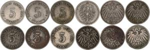 5 Pfennig 1889 J