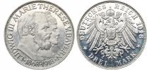3 Mark 1918 D - Zlatá svatba         KM 1010    "Sběratelská ražb