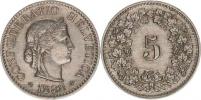 5 Rappen 1888 B       "R"